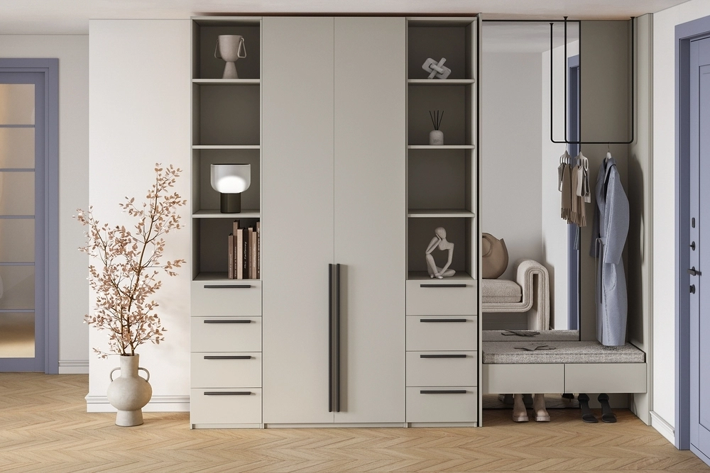 Шкаф распашной Хейсон-25 Кашемир Черный - фото 1