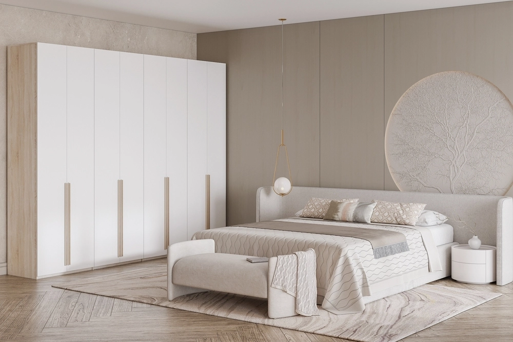 Шкаф распашной Хейсон-19 Белый Дуб Сонома - фото 1