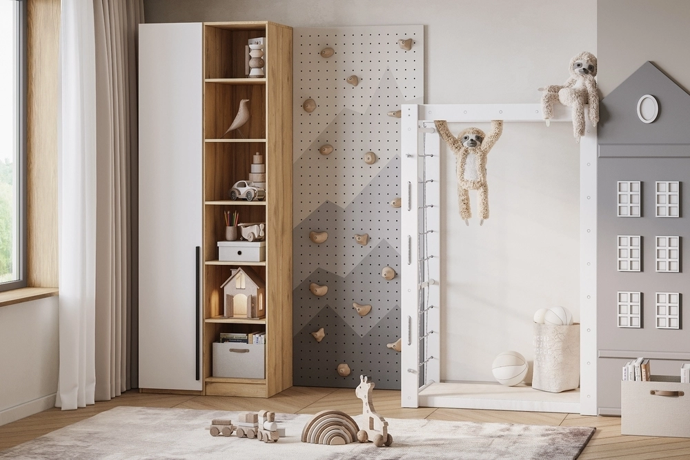 Шкаф распашной Хейсон-27 Белый Дуб Золотистый - фото 1