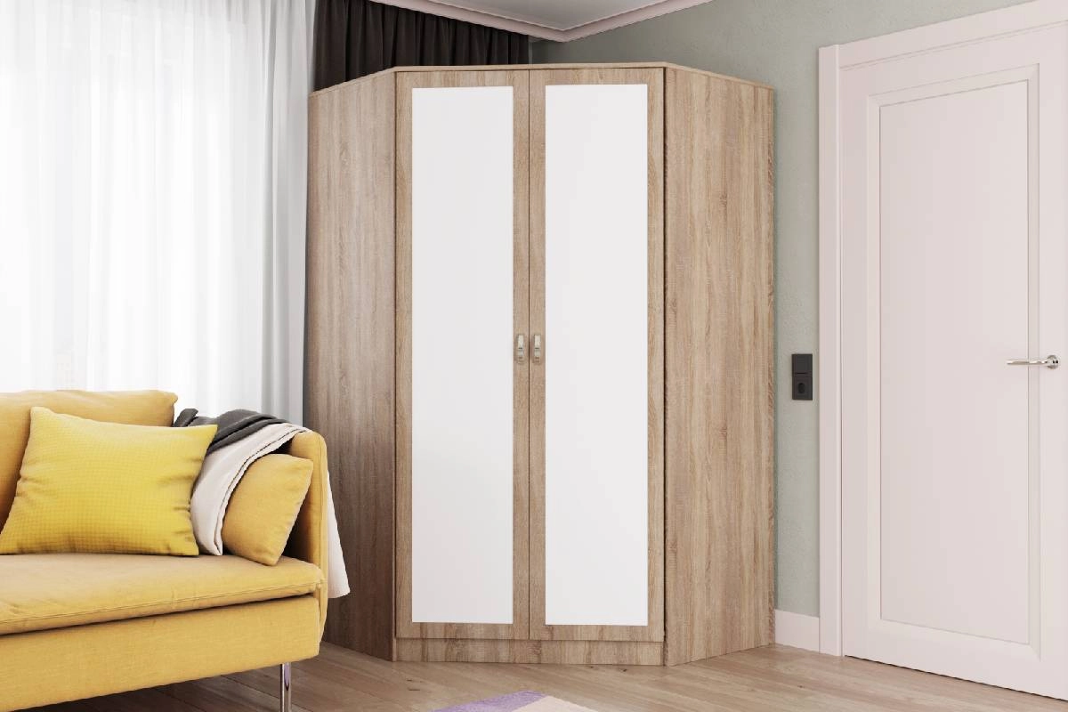 Шкаф угловой Стильный-2УР Белый - фото 7