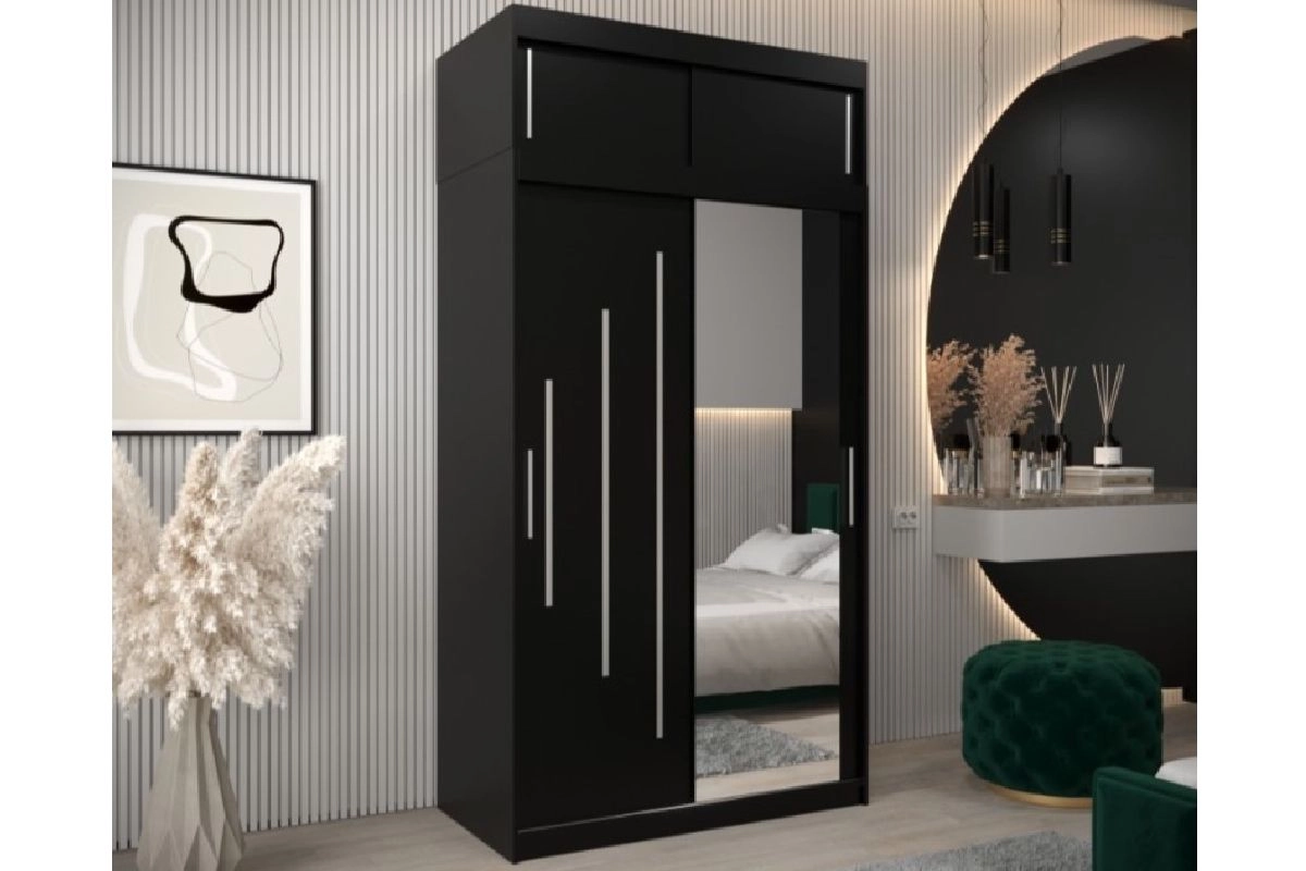 Шкаф-купе Валмиера-3А NEW Черный - фото 1