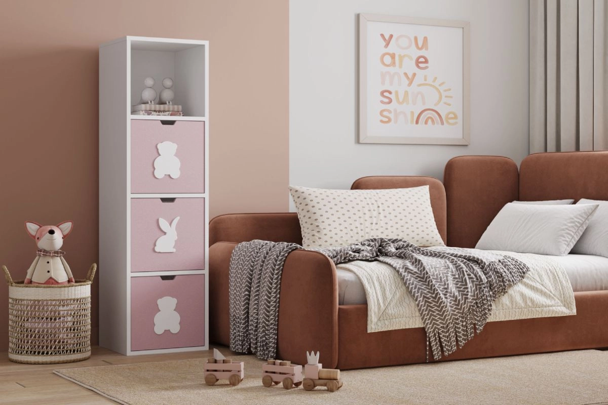 Стеллаж KIDS 17 Розовый Лайт - фото 1