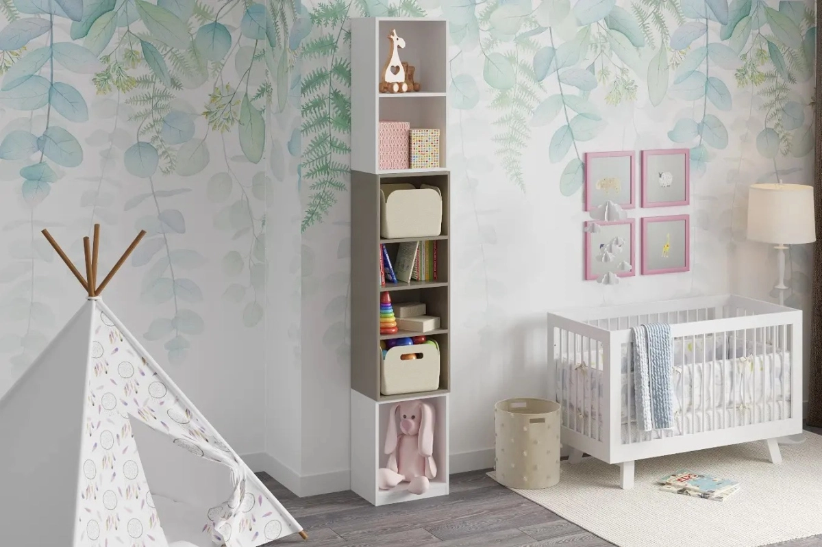 Стеллаж Олли-1 Кобальт Серый - фото 1