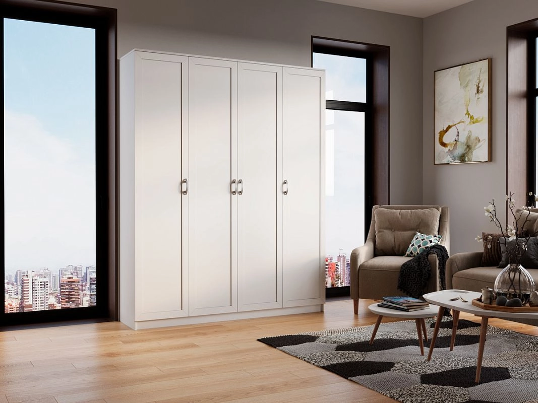 Шкаф распашной Стелла-21 Белый - фото 1