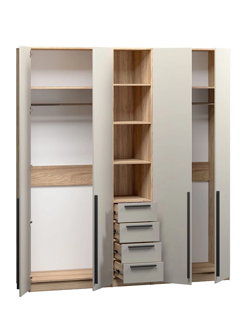 Шкаф распашной Хейсон-21 Кашемир Блэквуд Ячменный - фото 4