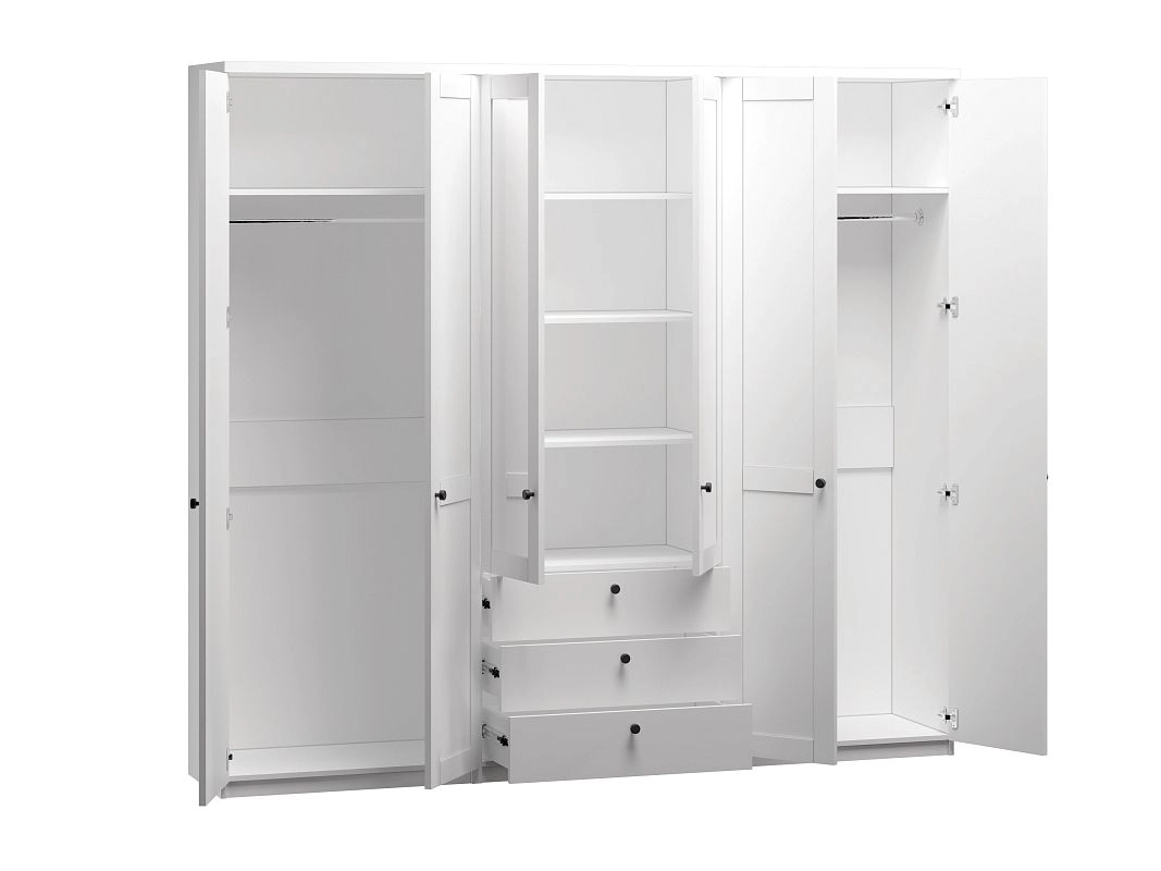 Шкаф распашной София РАХ-14 МДФ Белый - фото 4