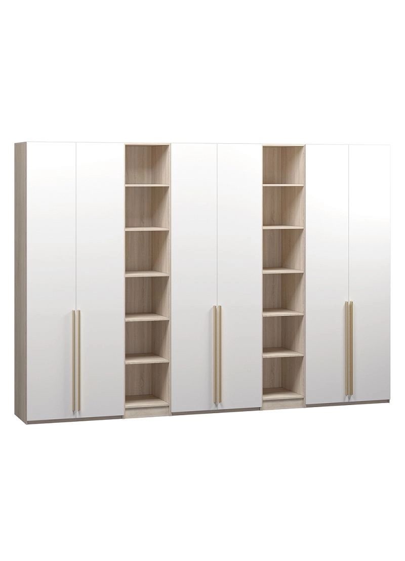 Шкаф распашной Хейсон-18 Белый Дуб Сонома - фото 3