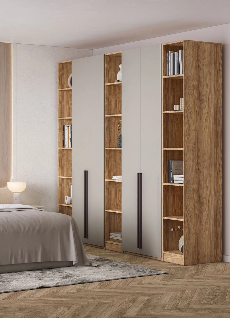 Шкаф распашной Хейсон-11 Кашемир Блэквуд Ячменный - фото 2