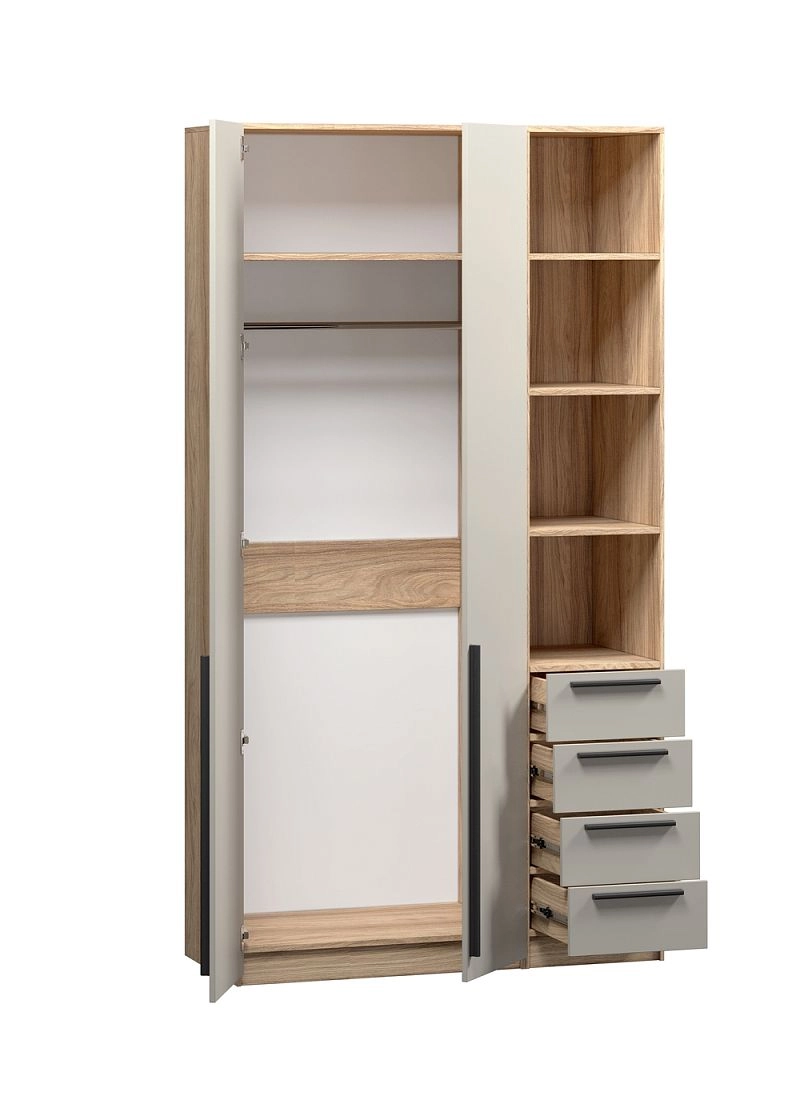 Шкаф распашной Хейсон-22 Кашемир Блэквуд Ячменный - фото 4