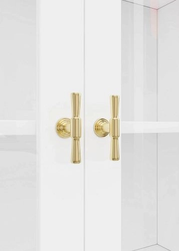 Шкаф для книг Билли Хелена-20 с антресолью Белый/Золотой (Ф-о26369) - фото 2