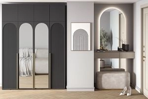 Брей-4 Хит с антресолью с зеркалами Черный