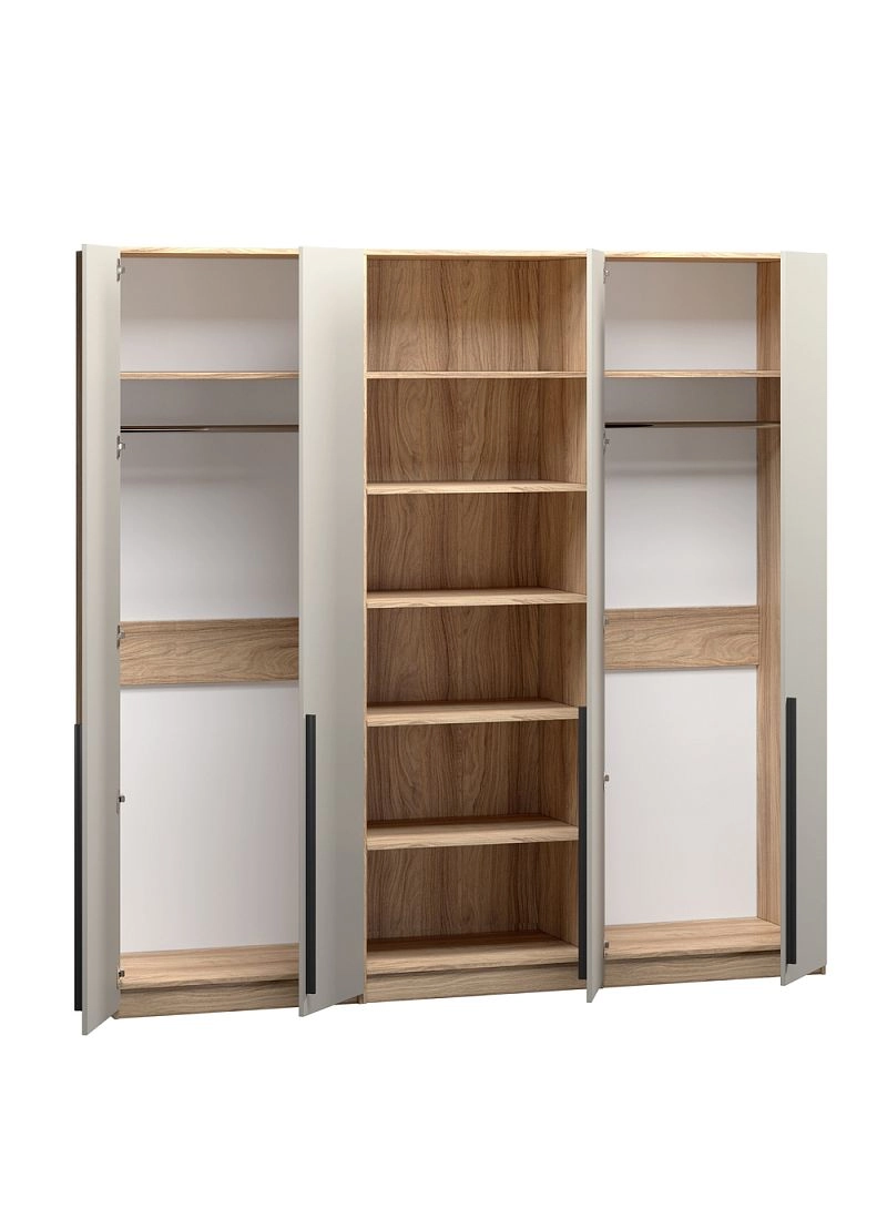 Шкаф распашной Хейсон-10 Кашемир Блэквуд Ячменный - фото 4