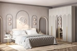 Брей-6 Хит с антресолью с зеркалами Кашемир