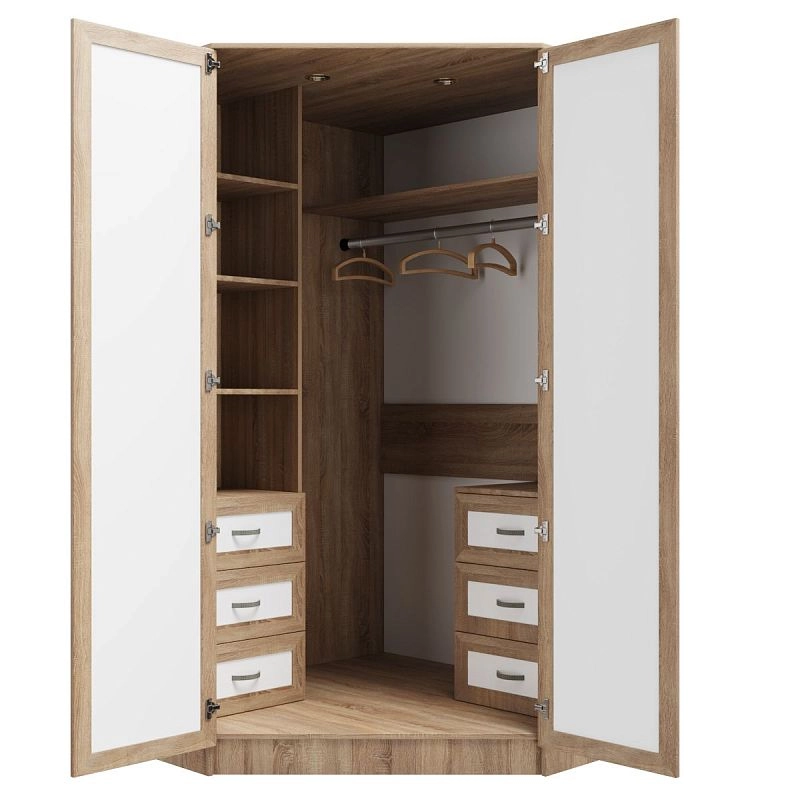 Шкаф угловой Стильный-2УР Белый - фото 6