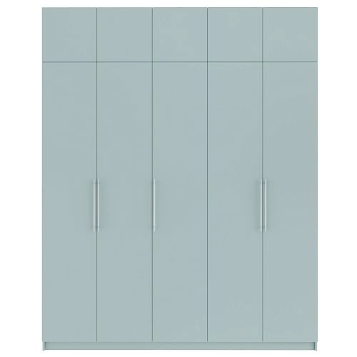 Шкаф распашной Калифорния-5 с антресолью Сумеречный Голубой - фото 3