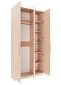 Шкаф распашной Калифорния-3 с антресолью Сатин