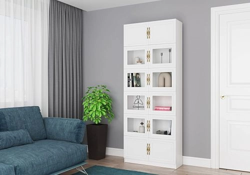 Книжный шкаф Карлос-052 Белый - фото 4