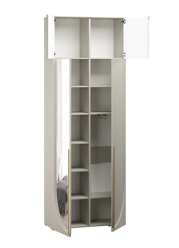 Шкаф распашной Брей-1.1 с антресолью Кашемир - фото 2