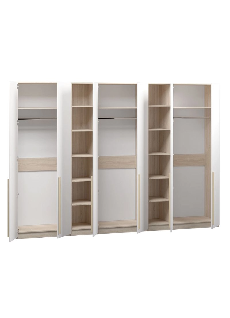 Шкаф распашной Хейсон-18 Белый Дуб Сонома - фото 4