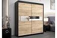 Шкаф-купе Бенито-2 Черный/Дуб Сонома