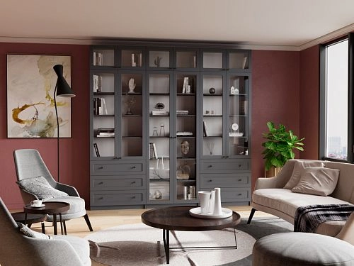 Шкаф для книг Билли Стольмин 54 Графит - фото 1