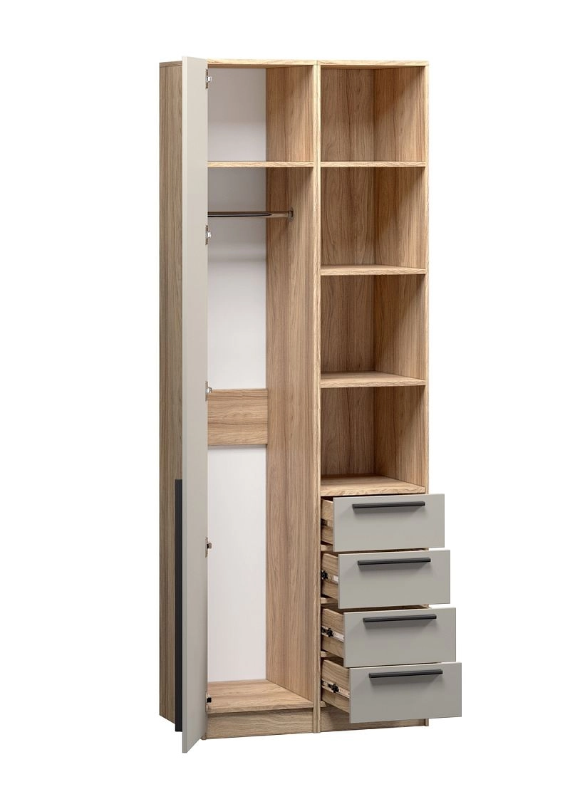 Шкаф распашной Хейсон-26 Кашемир Блэквуд Ячменный - фото 4