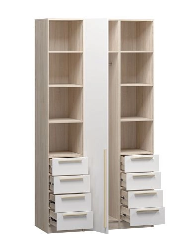 Шкаф распашной Хейсон-28 Белый Дуб Сонома - фото 4