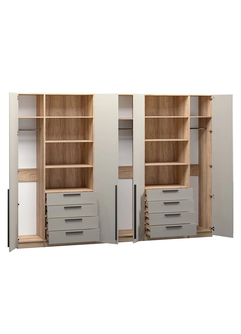 Шкаф распашной Хейсон-4 Кашемир Блэквуд Ячменный - фото 4