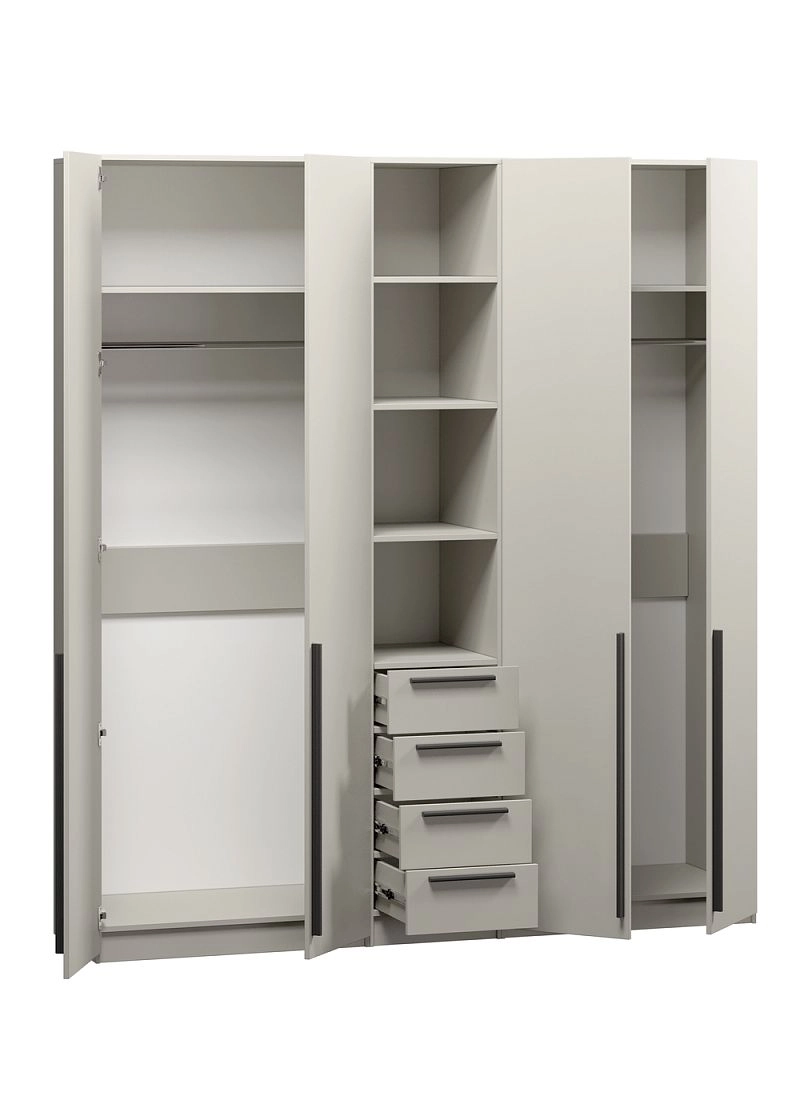 Шкаф распашной Хейсон-21 Кашемир Черный - фото 4