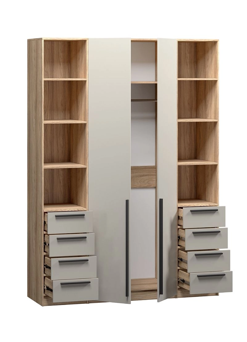 Шкаф распашной Хейсон-25 Кашемир Блэквуд Ячменный - фото 4