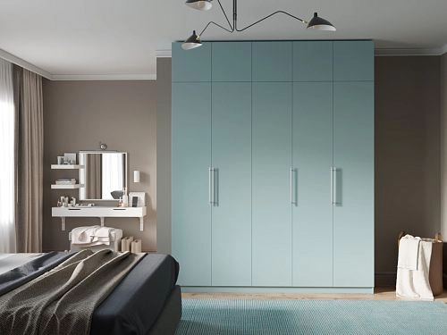 Шкаф распашной Калифорния-5 с антресолью Сумеречный Голубой - фото 1