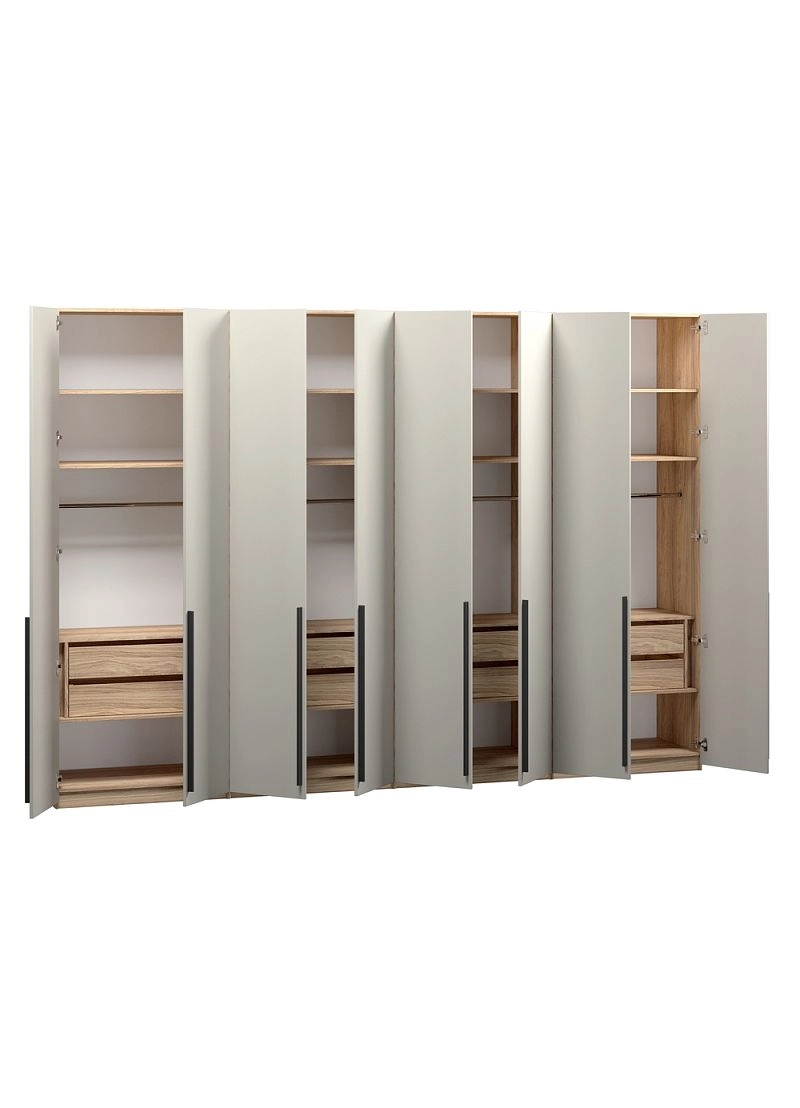 Шкаф распашной Хейсон-19 Кашемир Блэквуд Ячменный - фото 4