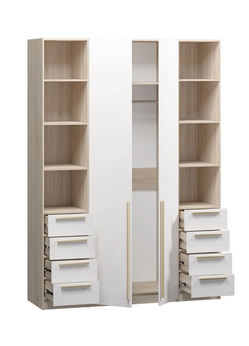 Шкаф распашной Хейсон-25 Белый Дуб Сонома - фото 4