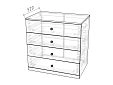 Комод Банни-4 Белый