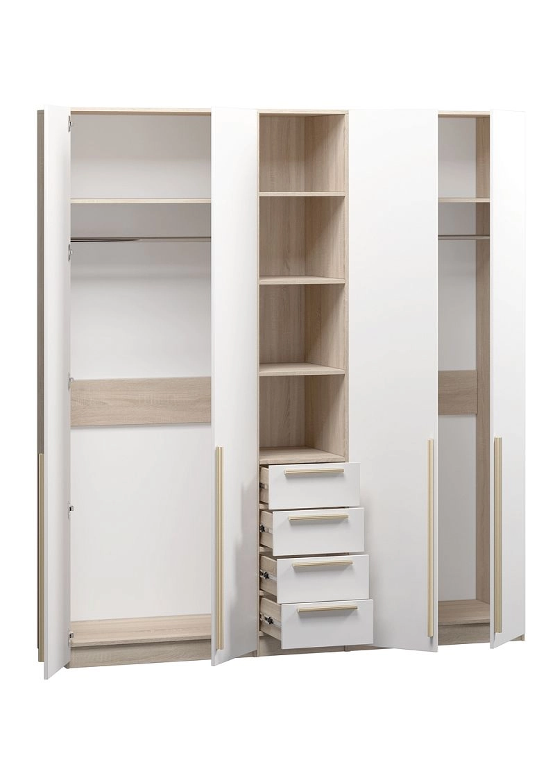 Шкаф распашной Хейсон-21 Белый Дуб Сонома - фото 4