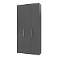 Шкаф распашной Калифорния-3 с антресолью Графит