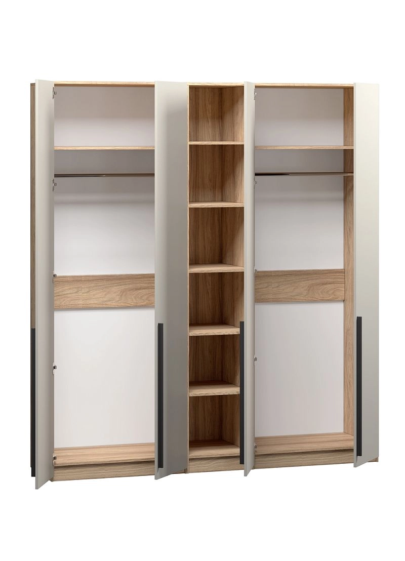 Шкаф распашной Хейсон-17 Кашемир Блэквуд Ячменный - фото 4