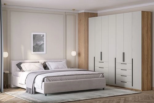 Шкаф распашной Хейсон-2 Кашемир Блэквуд Ячменный - фото 1