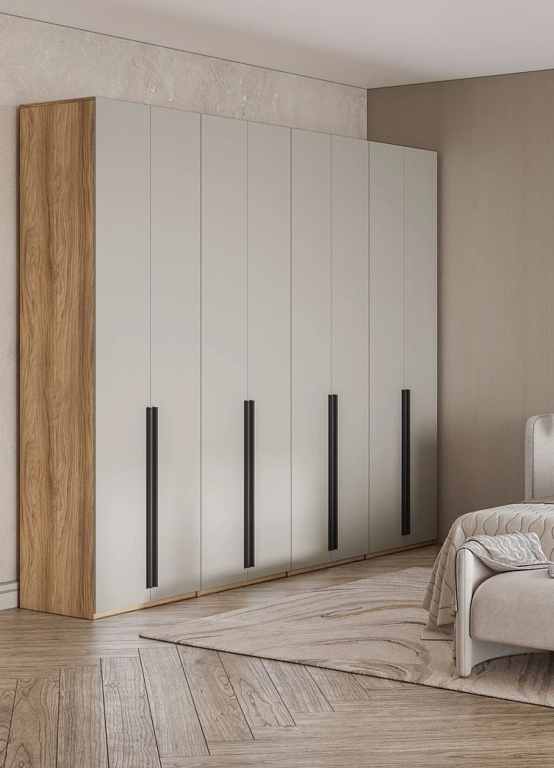 Шкаф распашной Хейсон-19 Кашемир Блэквуд Ячменный - фото 2