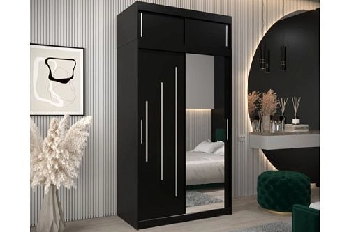Шкаф-купе Валмиера-3А NEW Черный - фото 1