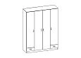 Шкаф распашной Рио-4.2