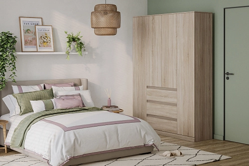 Шкаф распашной Стефани Мальм-4 Дуб Сонома - фото 1