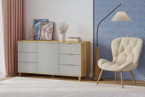 Комод Марвин 33 фрезеровка 3 Сантьяго - фото 1