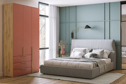 Шкаф распашной Кайси МДФ-6 Шарли Терракота - фото 1