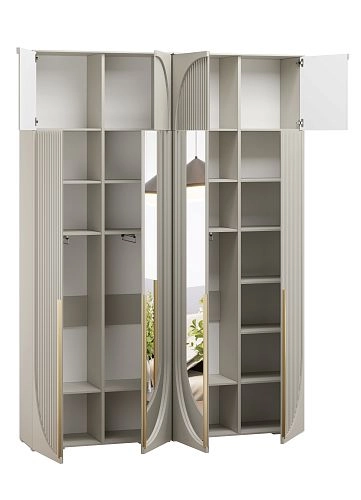 Шкаф распашной Брей-2.1 с антресолью Кашемир - фото 4