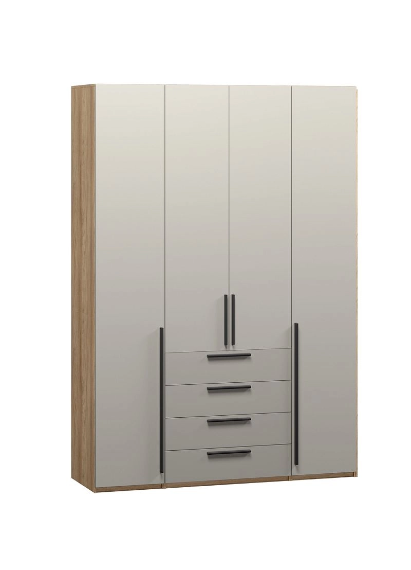 Шкаф распашной Хейсон-5 Кашемир Блэквуд Ячменный - фото 3