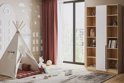 Шкаф распашной Хейсон-29 Белый Дуб Золотистый - фото 1