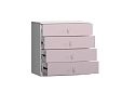 Комод Банни-4 Розовый Лайт