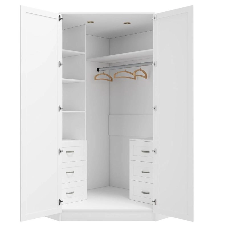 Шкаф угловой Стильный-2УР Белый - фото 2