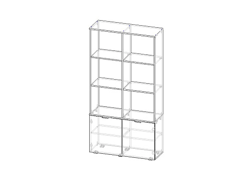 Стеллаж Салерно 2 Графит - фото 4